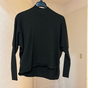 Blank NYC Olive Ribbed Knit Boxy Top